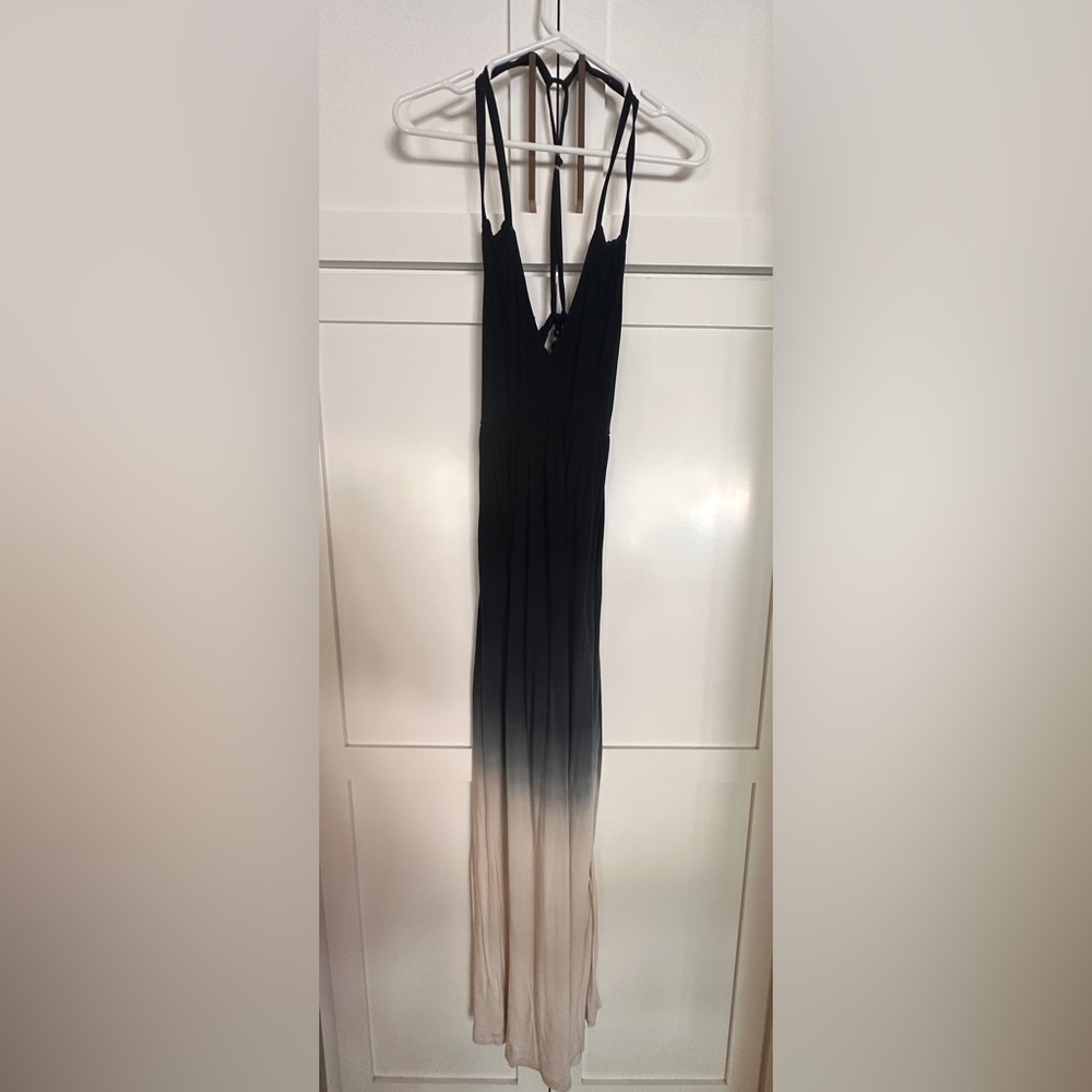 Young Fabulous & Broke Black V-Neck Sleeveless Cocktail Maxi Gown